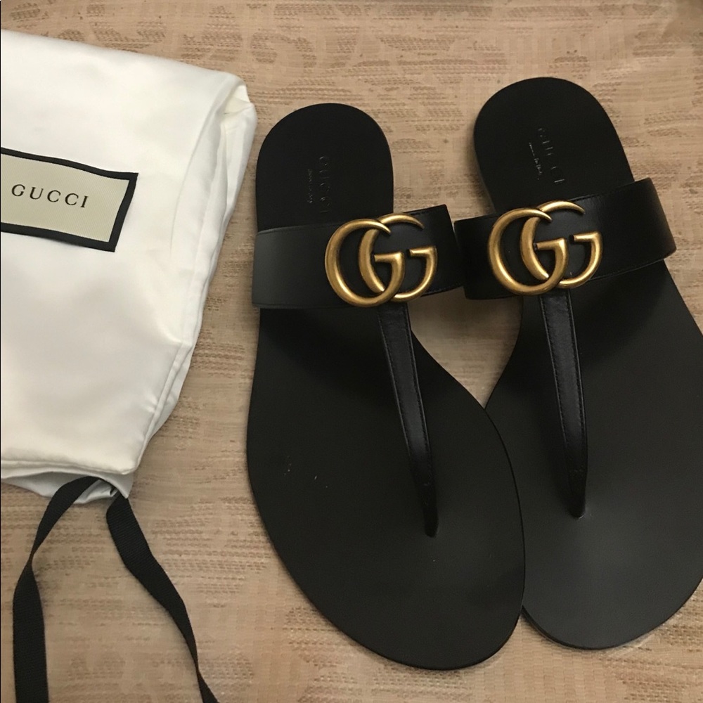 ❌❌Sold❌❌New Gucci marmont thong sandals 36.5